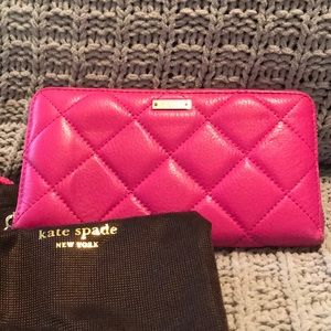 Hot pink Kate Spade wallet
